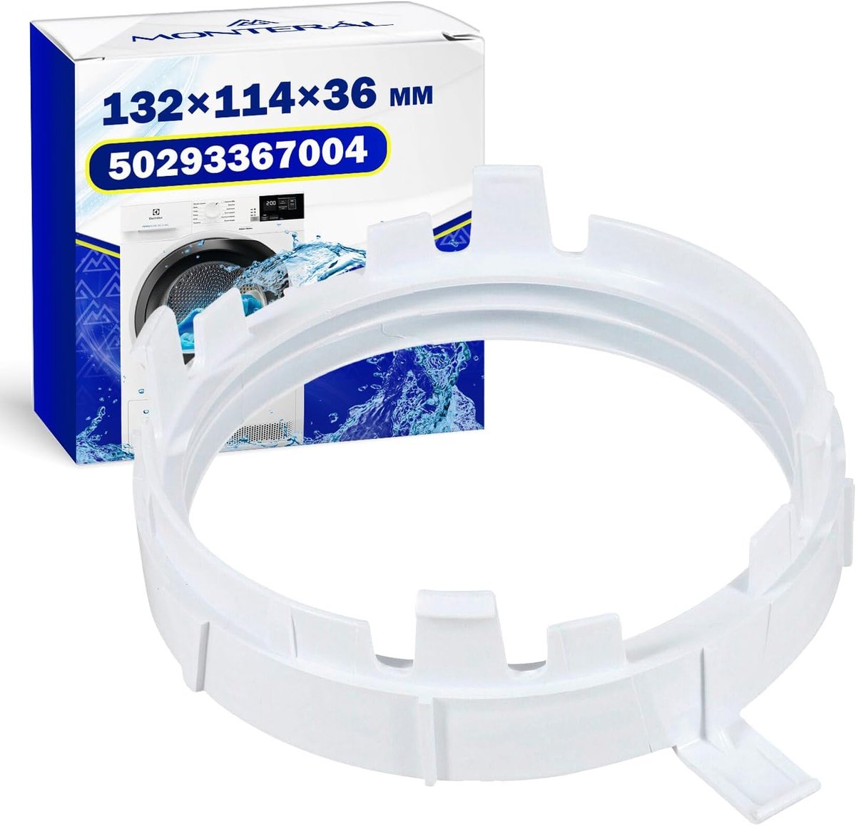 SnelShoppen - Borgring Wasdroger 132 x 114 x 36 mm Veiligheidsring Originele Code 50293367004, 10 Jaar Garantie voor AEG Electrolux Zanussi