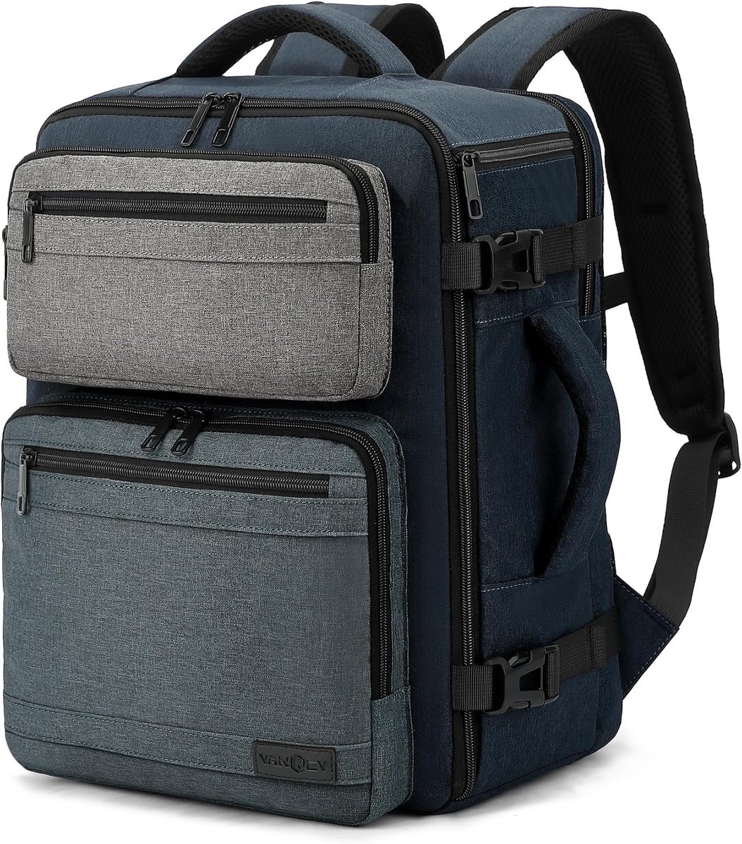 SnelShoppen - Reisrugzak Handbagage 40x30x20cm - 24L Cabin Backpack voor 15.6 Inch Laptop - Ideaal voor Ryanair, Easyjet, Wizz Air, Slate Blue