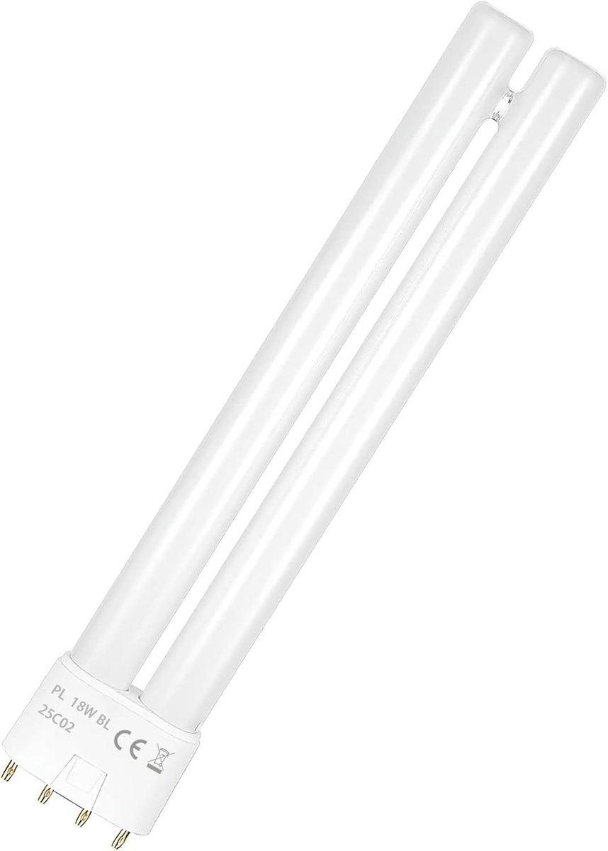 SnelShoppen - 18W UV-reservelamp Insectenverdelger - U-vormige 4-pins Gloeilampen - 6000 Uur Levensduur - Ideaal voor Tuin, Camping en Feestjes