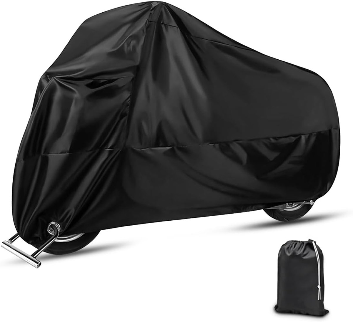 SnelShoppen - Universele Waterdichte Motorbescherming - Scooter Cover - Anti-UV Stofbescherming - 245 x 105 x 125 cm - Zwart - Voor Buiten Gebruik
