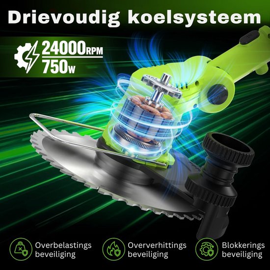 SNJY® Onkruidborstel Electrisch - Onkruidborstel Machine - Onkruidbrander - Onkruidverdelger - Groen van SNJY — afbeelding 5