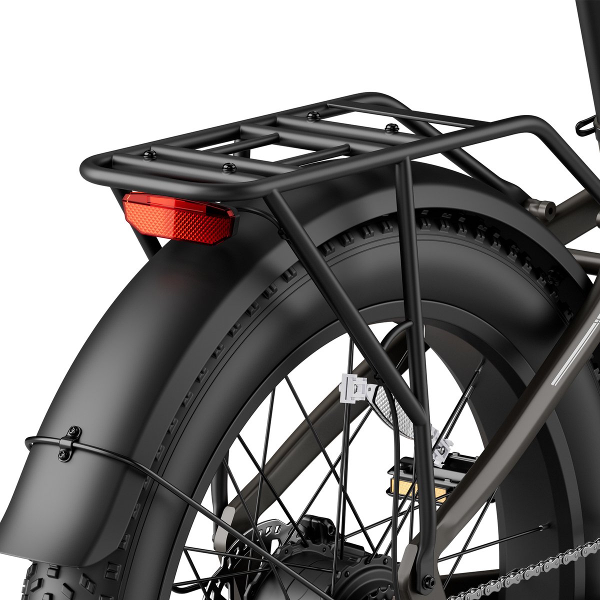 FAFREES F26 Rover Full-Size All-Terrain E-Bike – 48V 20Ah Accu, 95km Bereik, 55Nm Koppel, 26"x4.0" Vetbanden-Grijs thumbnail 4