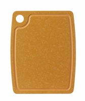 HENDI Houtvezel snijplank – groef voor vloeistof – non-slipvoeten – ophanggat – 370x275x6 mm – bruin