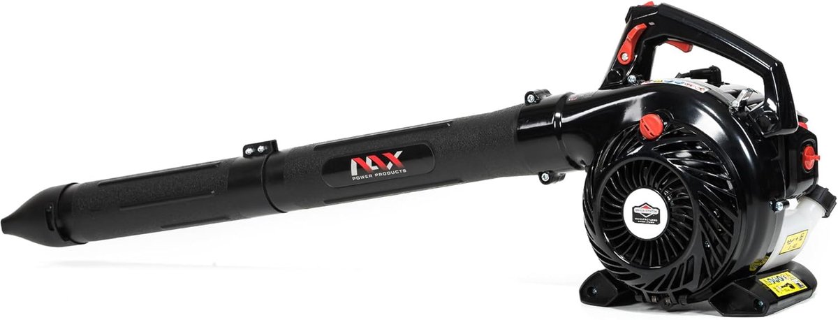 SnelShoppen - Tuinstofzuiger 950V Benzine 25.4cc met Blowersfunctie, 40L Zak, Lichtgewicht 5.5kg, Voor Tuinwerk, Bladeren en Afval, Zwart