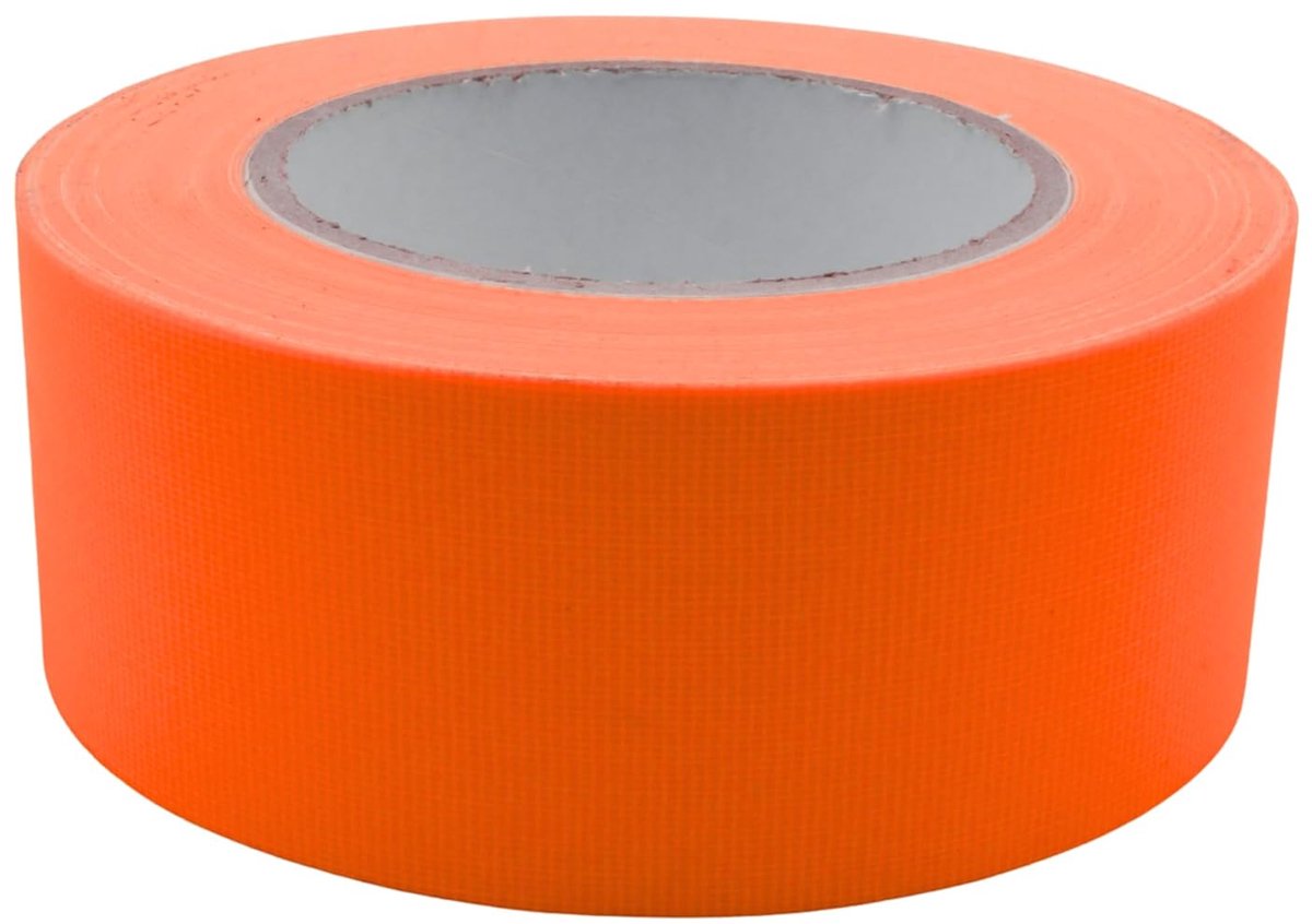 SnelShoppen - UV FLOOR Gaffer Tape Neon Orange 50mm x 25m - Premium Kwaliteit Zelfklevend Decoratief Tape voor Neon Feest, Rave en Decoratie