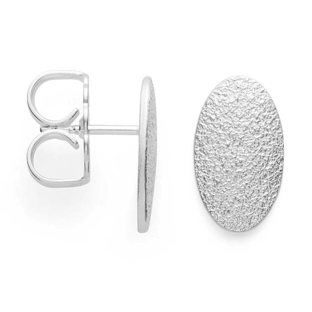 Bastian oorknoppen - Zilver 925 - specially textured earrings