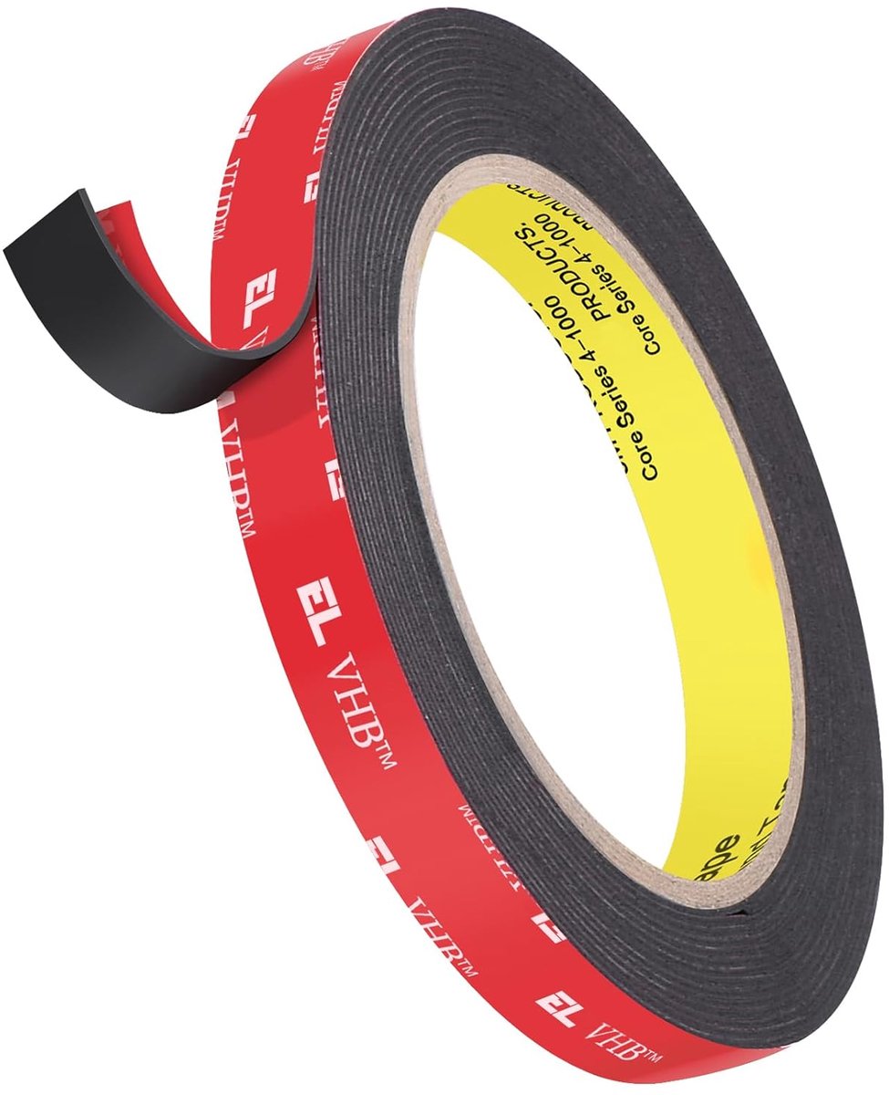 SnelShoppen - Heavy Duty Dubbelzijdige Montage Tape, VHB Waterproof Foam Tape, 4.8m x 1cm, Sterk voor Auto LED Strips, Thuisdecoratie en Kantoor
