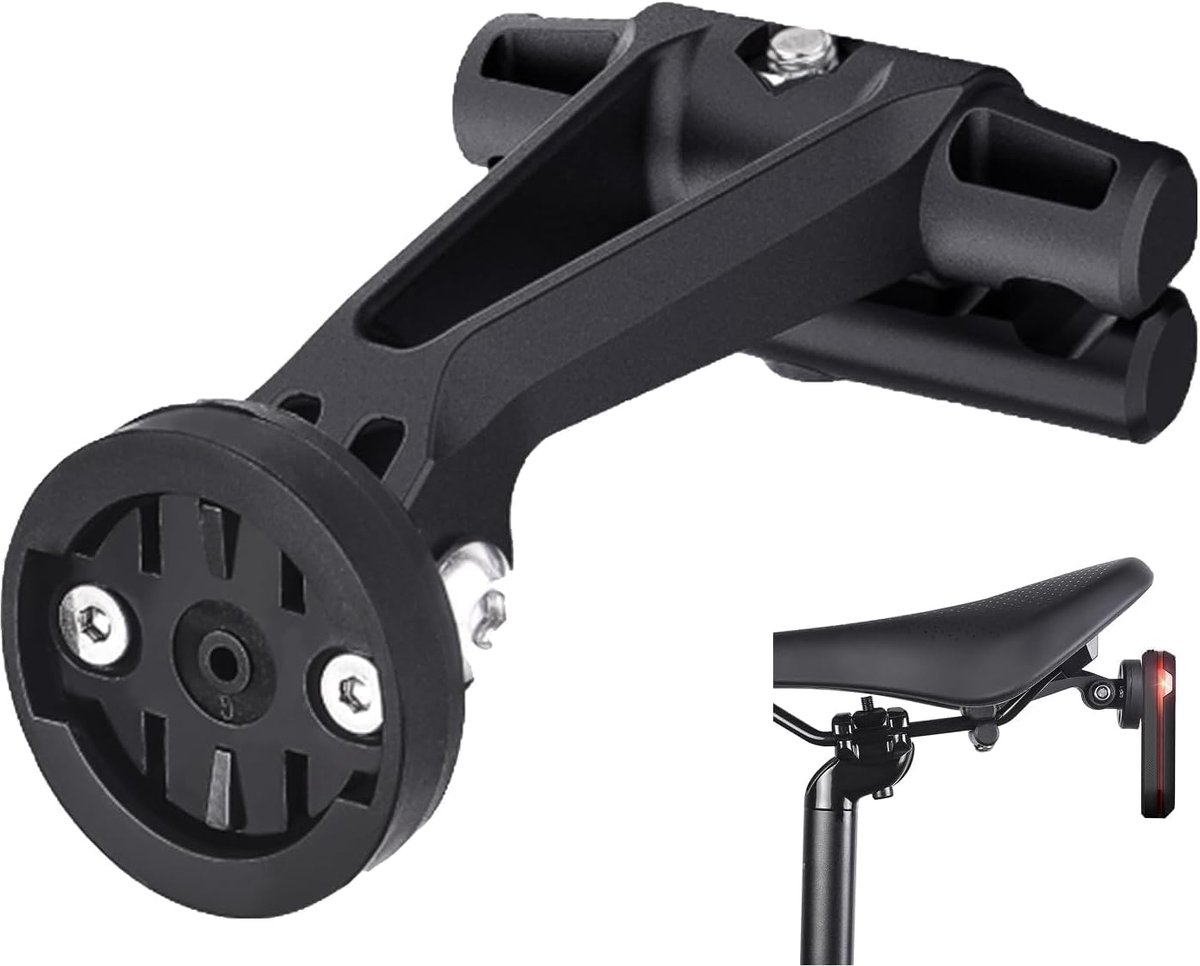 SnelShoppen - Fiets Zadelhouder voor Achterradar en Achterlicht - Compatibel met Varia RTL510 RTL515 TL300 RCT715 - Verstelbare Aluminium Steun voor R