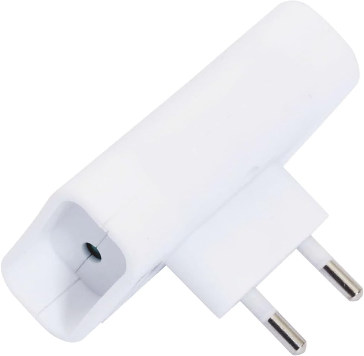 SnelShoppen - Compacte Dubbele Stopcontact 6A - 2 Uitgangen - 230V - Ideaal voor Achter Meubels - Hoogwaardige Polypropyleen en Koper - Voor Lampen en