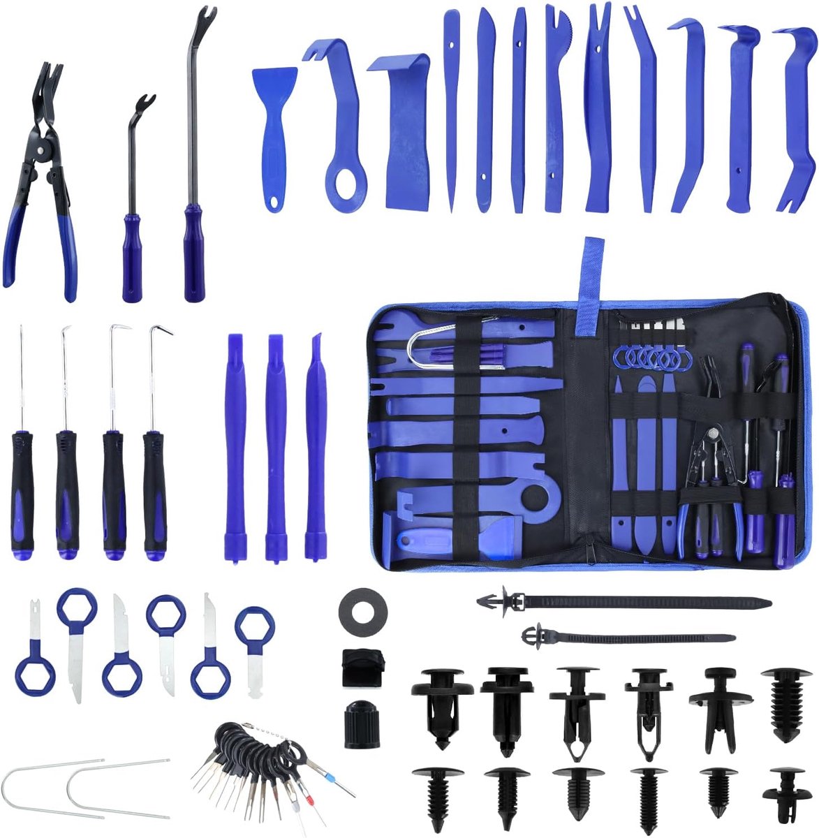 SnelShoppen - 250 Delige Auto Demontage Gereedschapset, Interieur Trim Installatietools, Verwijderingsgereedschap, Auto Montage Clips, Professionele S