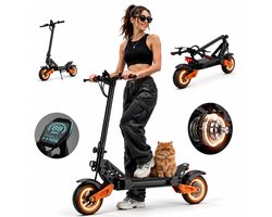 Minicee Elektrische step voor volwassenen, 800W motor, 48V 15Ah batterij, 40-50 mijl lange afstand, 11-inch banden, dubbele schokdempers, digitaal display, voor stedelijke reizen