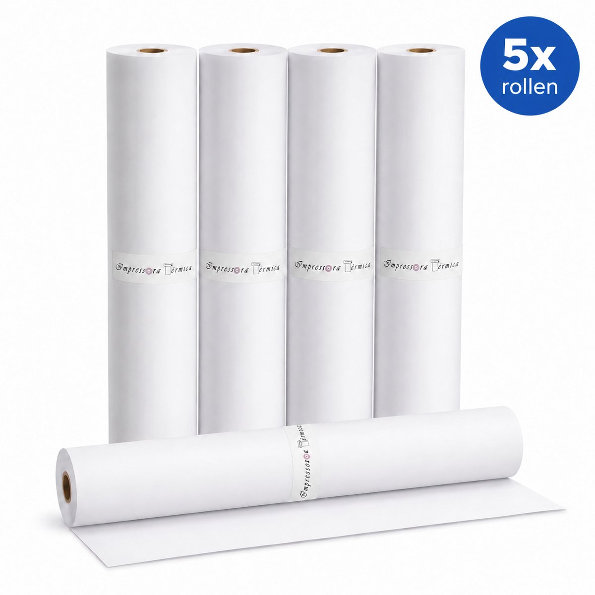 Impressora Térmica A4 Papierrollen - Thermisch Papier voor Mini Printer - Printpapier - 5 Stuks - 150 Vellen per Rol