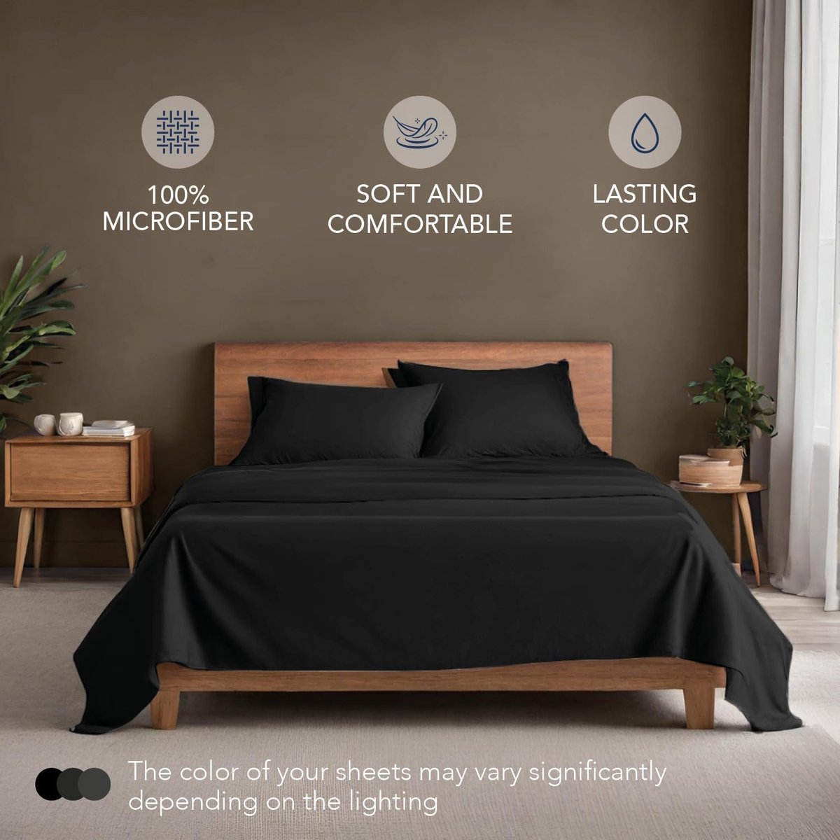 SnelShoppen - Dreamzie Bedding Set 160x200 cm - 4-delige Microvezel Bedset - Fitted Sheet 160x200 cm - Dekbedovertrek 240x280 cm - 2 Kussenslopen 65x6