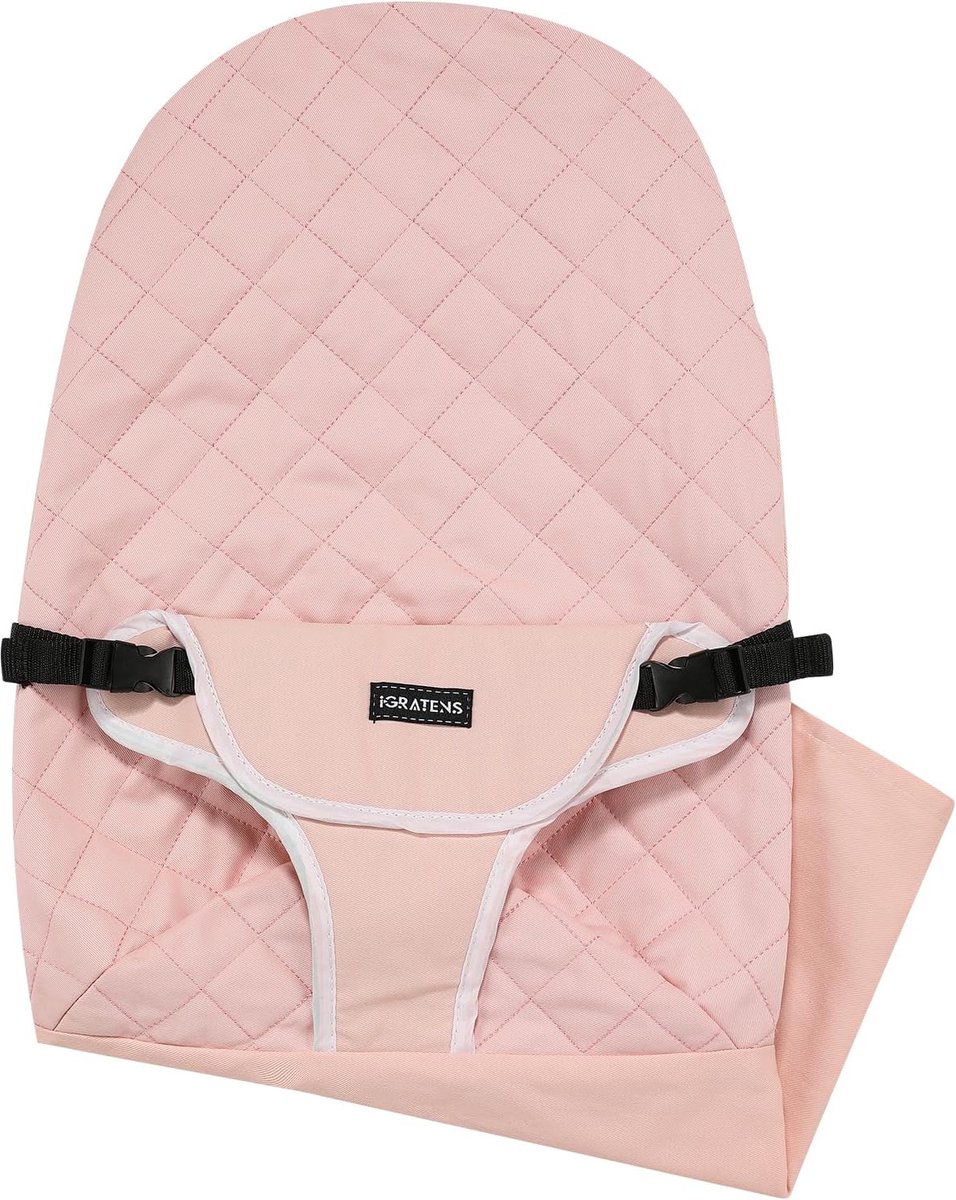 SnelShoppen - Baby Bouncer Vervangende Stoelhoes - 100% Katoen, Machinewasbaar, Roze, Skin-Friendly, Voor Balance Soft en Blissful, Comfortabele Baby