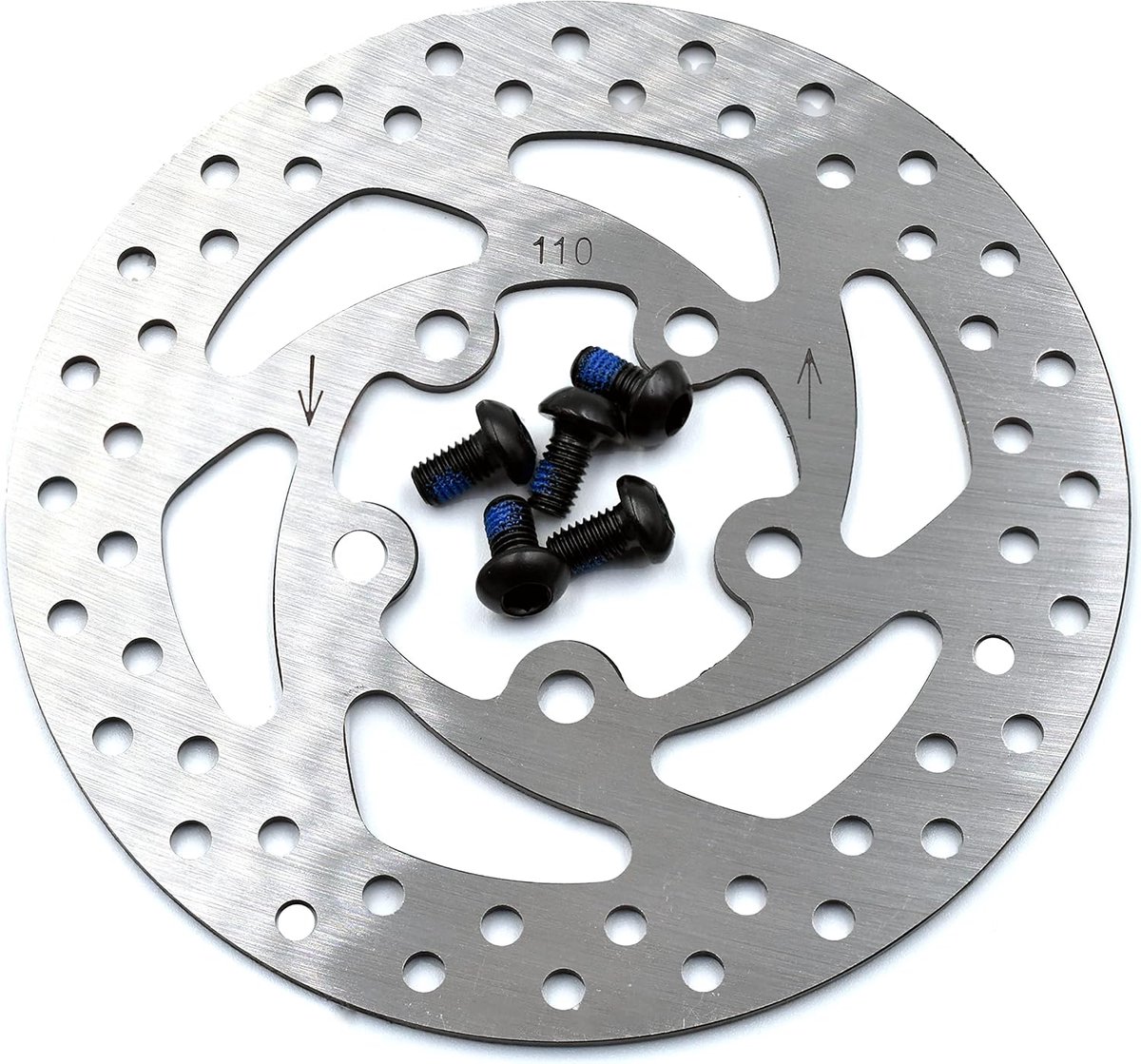 SnelShoppen - 110MM Remschijf Vervangingsdisc voor Xiaomi 1S en Essential Elektrische Scooter - Geschikt Alternatief - Inclusief Montagebouten