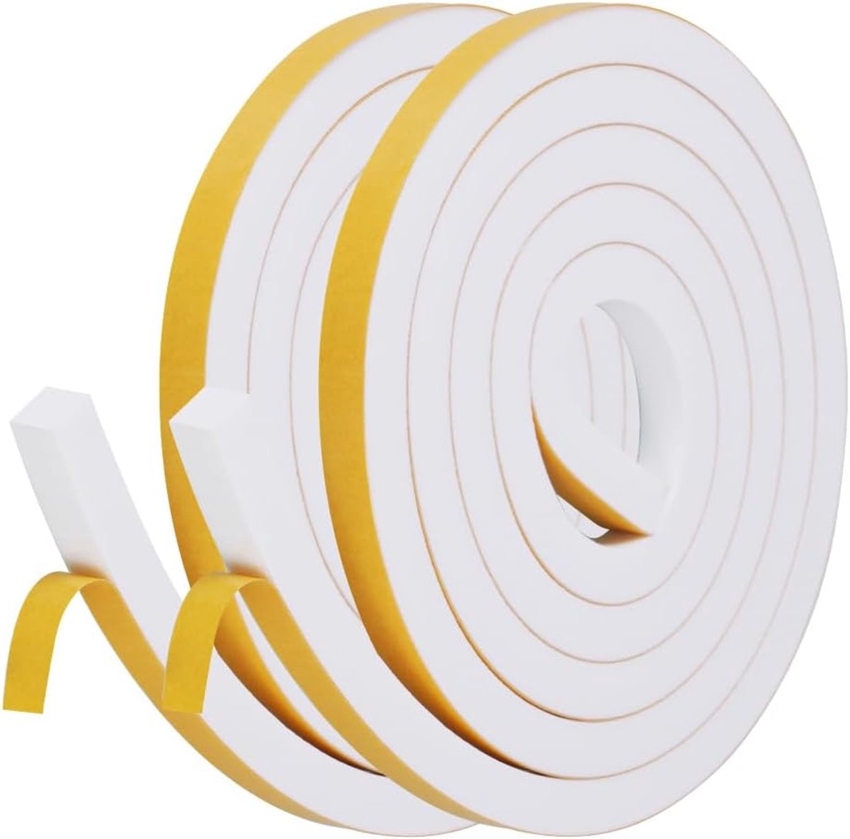 SnelShoppen - Zelfklevende Foam Tape 12x12mm - Rubber Sealing Strip voor Deuren en Ramen - Geluidsisolatie, Waterdicht, Warmte-isolerend - 4 Meter