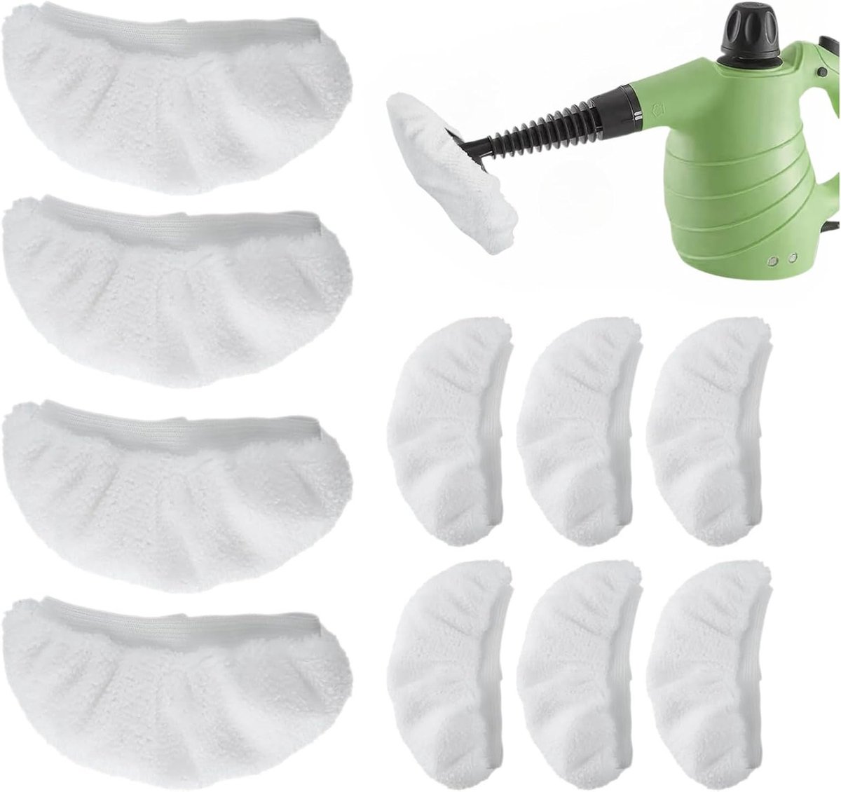 Set van 10 Herbruikbare Stoom Mop Pads, Wasbare Microfiber Doeken voor Stoomreinigers, Universeel en Compatibel met Diverse Modellen