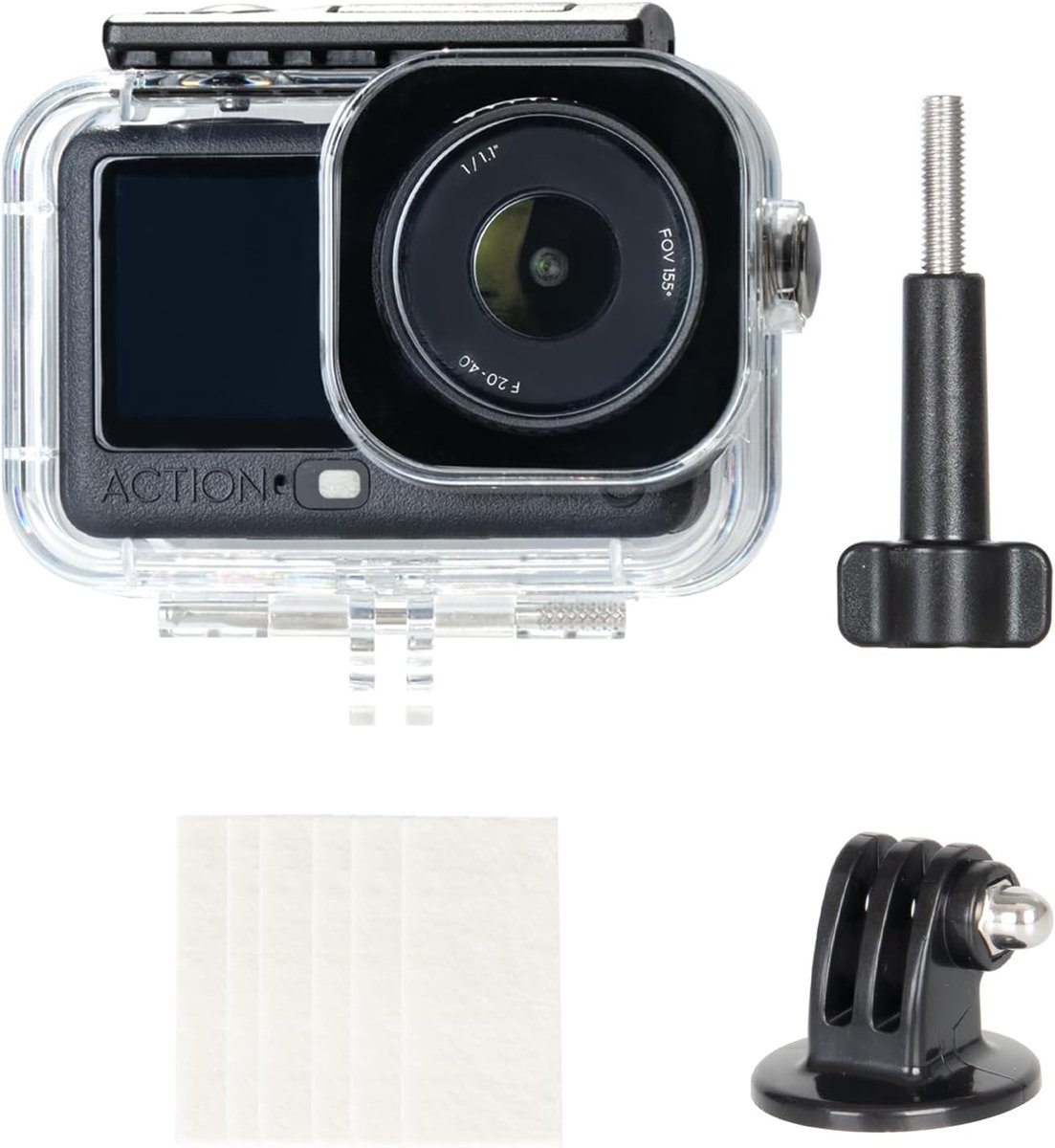 SnelShoppen - HSU 60m Waterdichte Case voor Osmo Action 6 - Duikhuis - Onderwaterbehuizing met Tripod Adapter - Bescherming tegen Krassen en Stof
