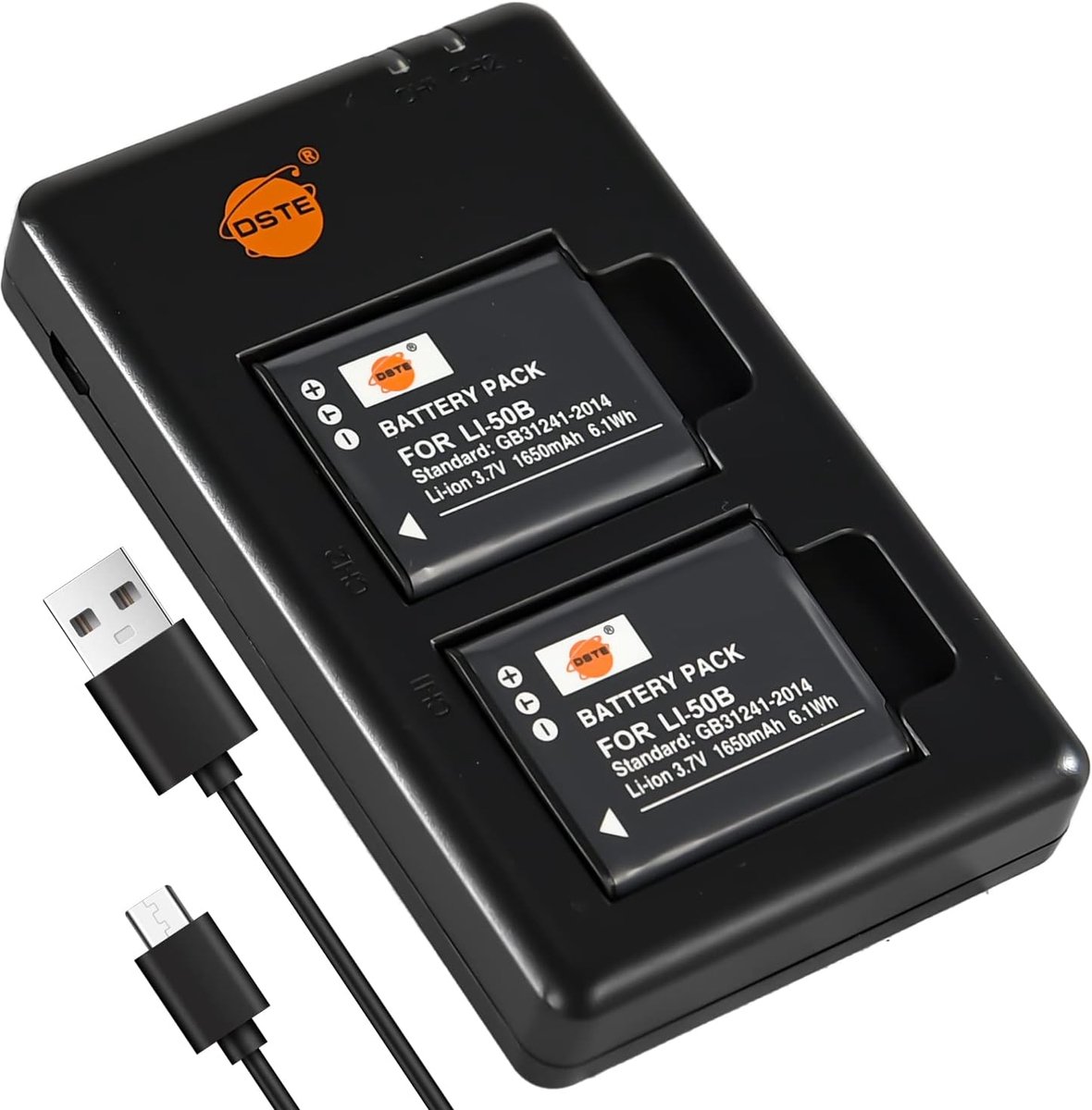 SnelShoppen - 2x LI-50B Accu + Dual Lader voor Olympus Camera's - USB Opladen, Snelle Oplading, Ideaal voor Buiten, Met LED Indicator