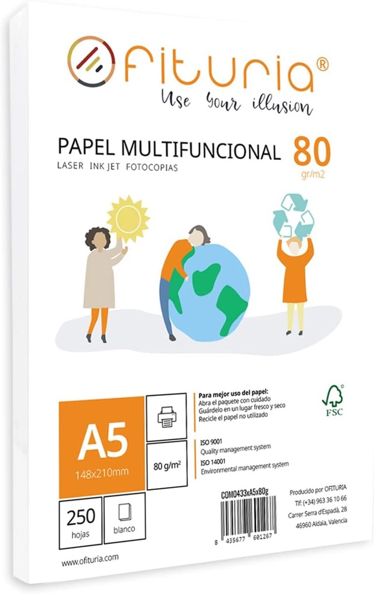 SnelShoppen - A5 Papier 250 Vel - Multifunctionele A5 Bladen voor School, Werk en Notities - 80g Wit Printpapier voor Leerkaarten en Gastvrijheid