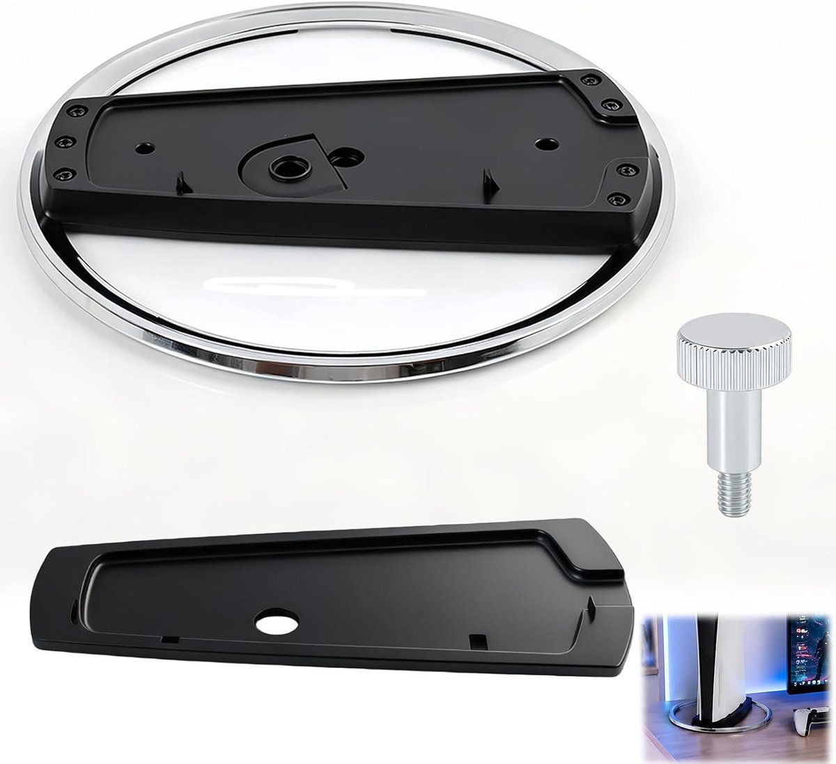 SnelShoppen - Verticale standaard voor PS5, PS5 Slim, PS5 Pro - Stabiele antisliphouder met verbeterde warmteafvoer, gameconsole-accessoires