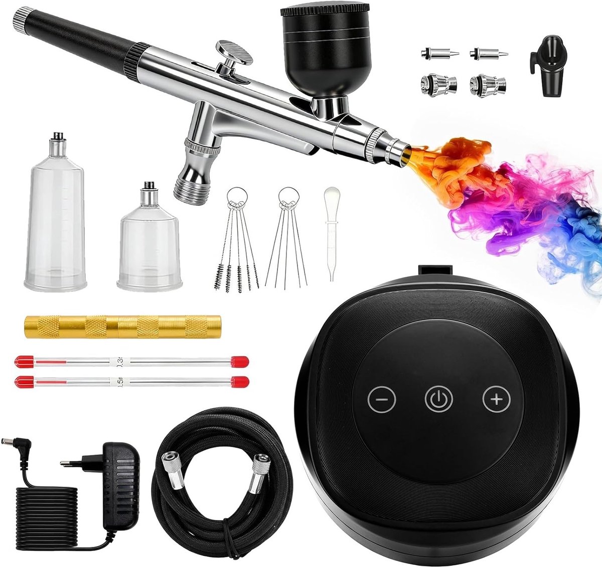 Professionele Airbrush Set met Compressor voor Precisiewerk, Schilderen en Hobbyprojecten