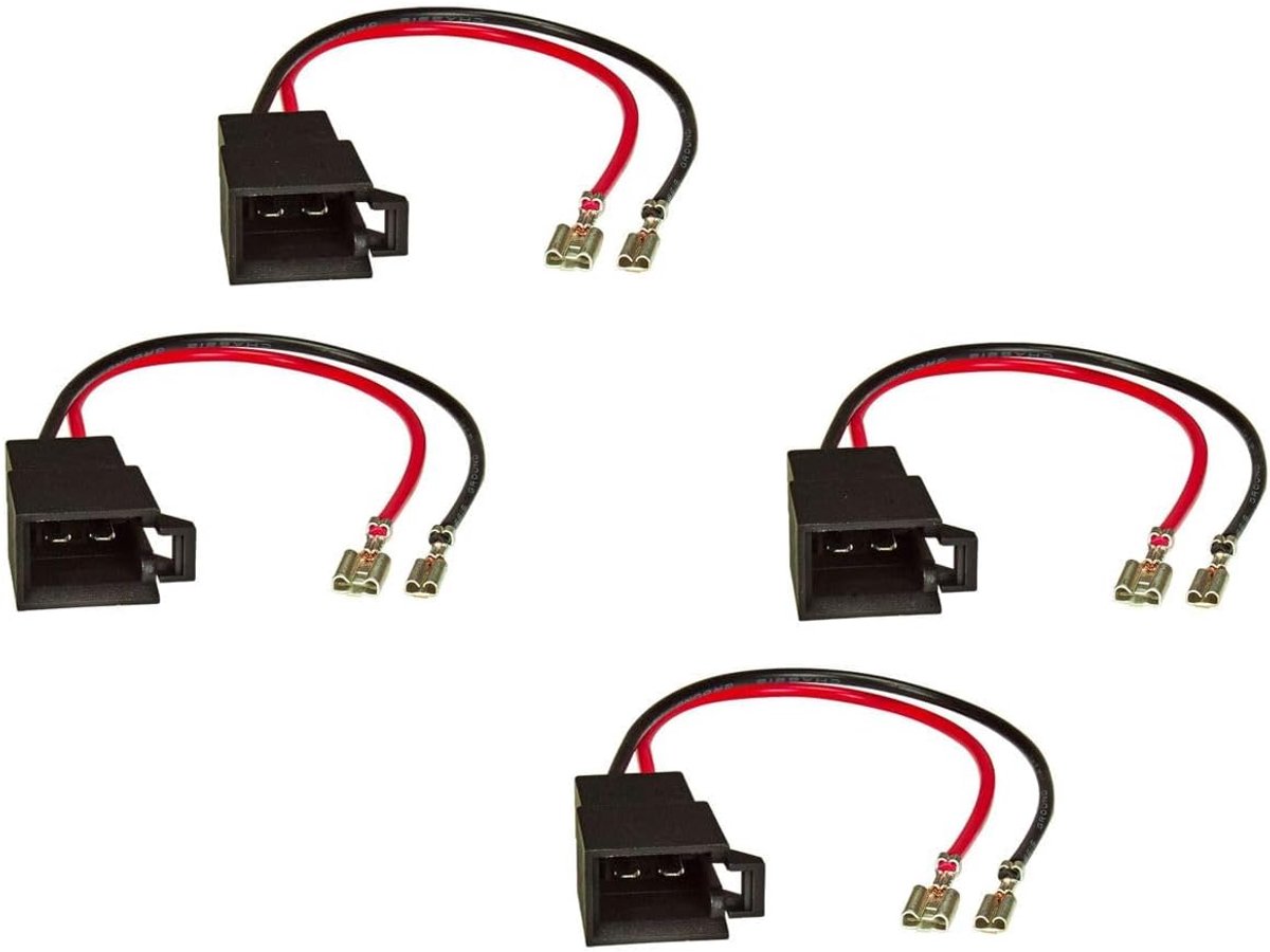 SnelShoppen - Speaker Adapters Set van 4 voor DIN Aansluiting - Geschikt voor Dacia, Opel, Renault, Seat, Skoda, Volvo, VW - Ideaal voor Aftermarket S