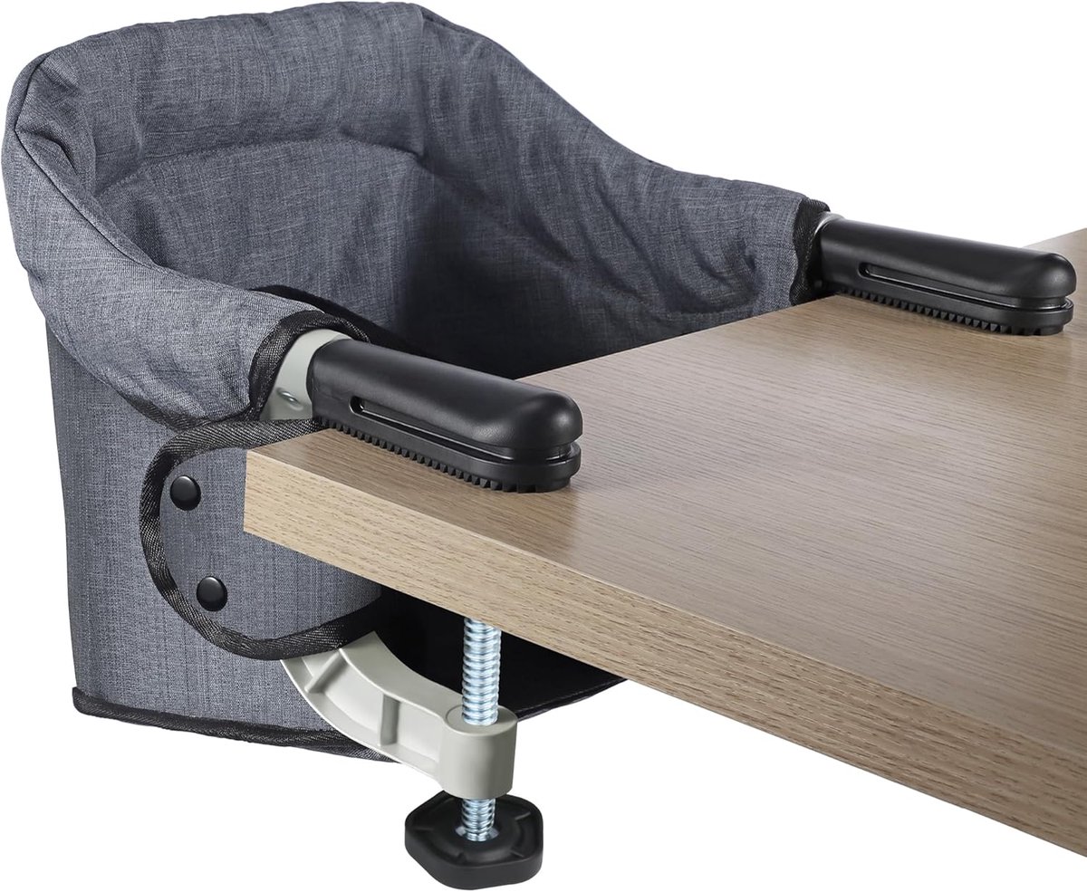 SnelShoppen - Hook on Chair, Clip-on Kinderstoel, Vouwbaar, Draagbaar Baby Eetstoeltje, 5-Punt Veiligheid, Aluminium Rugleuning, Waterdicht, Ideaal vo