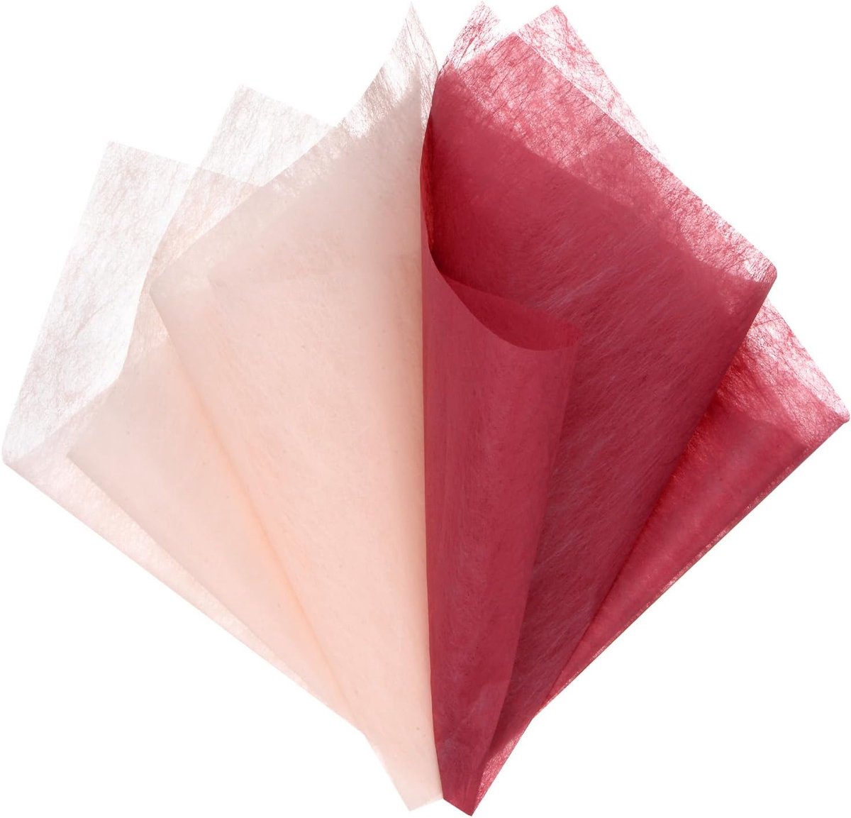 SnelShoppen - 96 Vellen Koreaans Katoenen Inpakpapier - Bloemen Inpakpapier, Waterdicht, 30x30 cm, Roze + Rood, Perfect voor Cadeaus en Boeketten