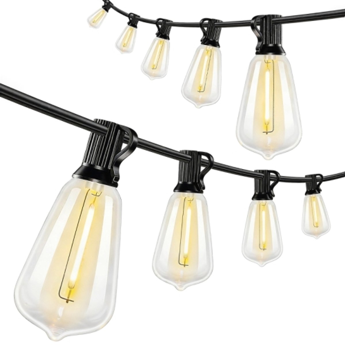 50 led gordijnverlichting - 18 meter koppelbare lichtketen ip44 spatwaterbestendig decoratieve lampenset voor binnen en buiten tuin en woonruimte decoratie