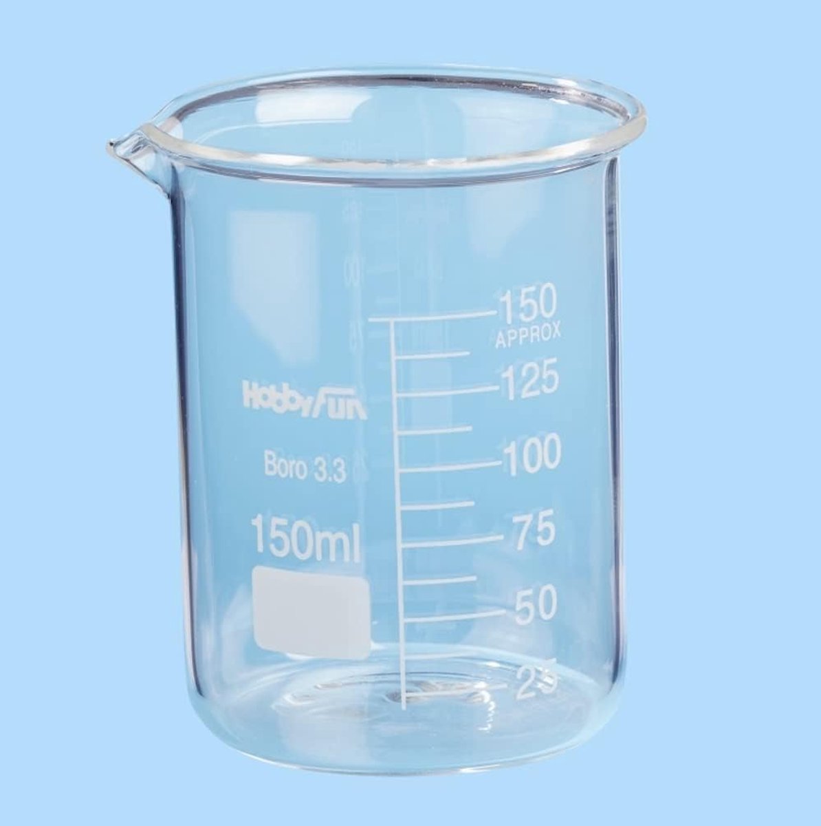 SnelShoppen - Glazen maatbeker 150 ml voor koken, bakken en hobbyprojecten - Perfect voor keuken, feest, camping en kinderen - Duurzaam en stijlvol