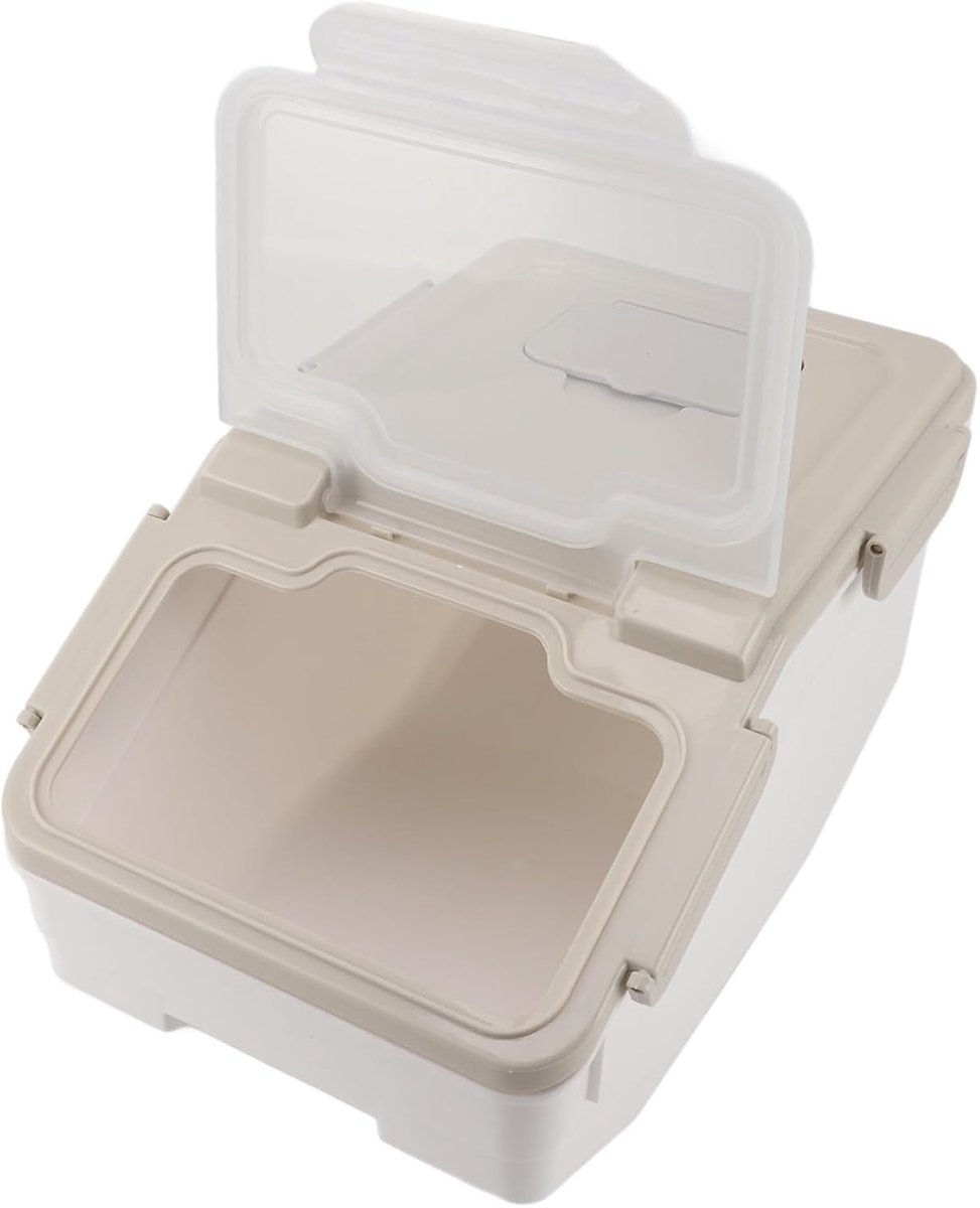 SnelShoppen - Food Container Rijstcontainer Waterdicht Dikke Rijstopslagcontainer met Maatbeker Deksel - Rijstopslagbak voor Keuken (5kg/11lb)