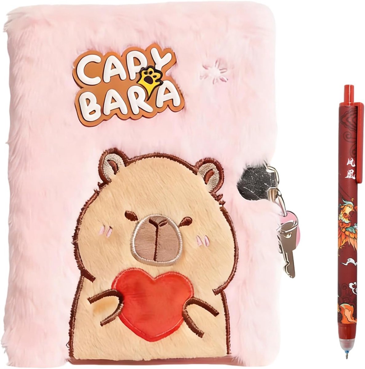 SnelShoppen - Geheim Dagboek voor Meisjes met Hangslot - Roze Notitieboek met Hartvormige Sluiting, Inclusief Pen - Perfect voor Kinderen en Feestjes