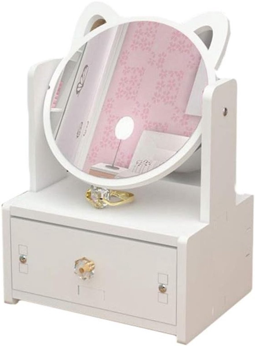 Sieradenopbergdoos met Lades, Organisator voor Sieraden en Make-up, Inclusief Spiegel voor Ringen, Armbanden en Oorbellen