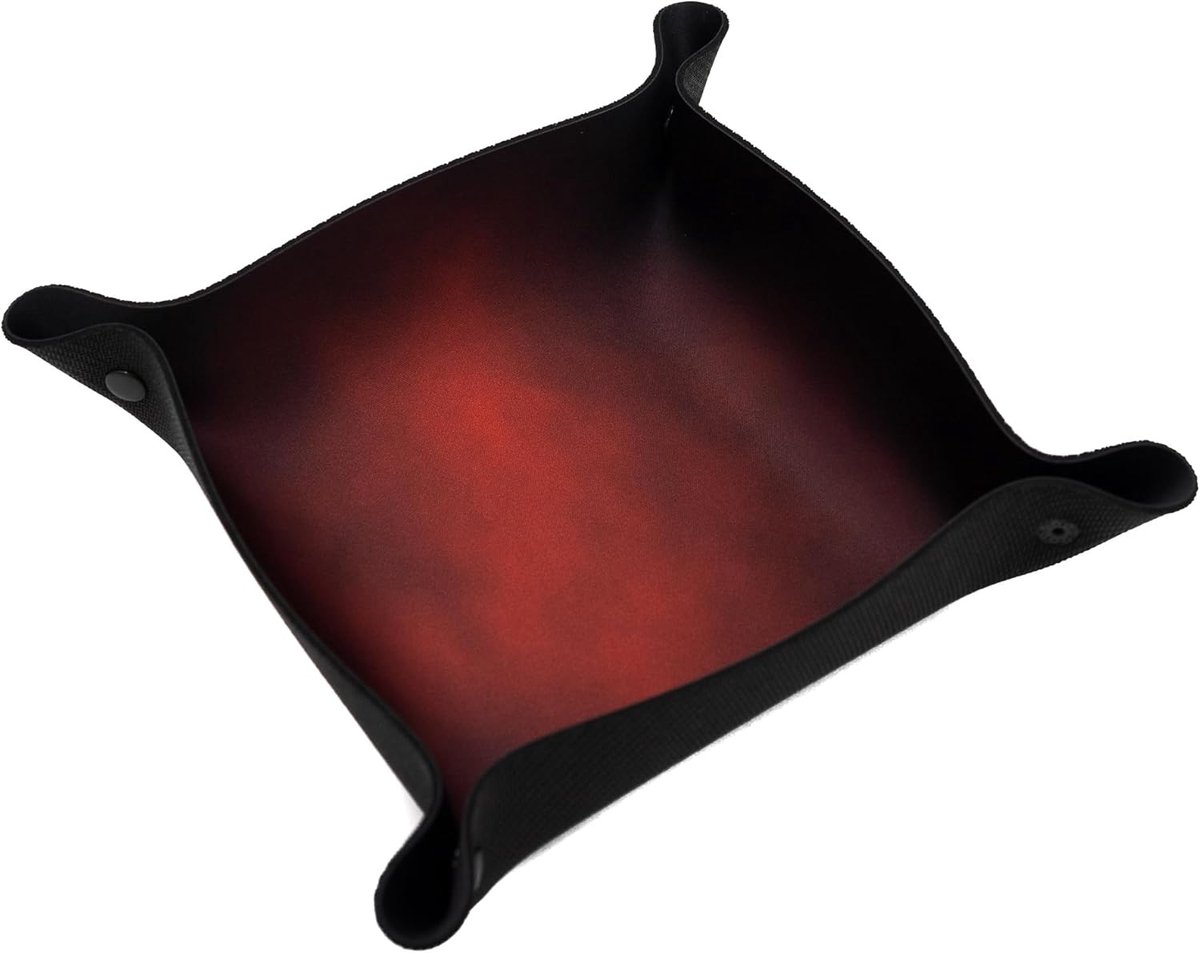 SnelShoppen - Dobbelstenenbak voor Bord- en Rollenspellen - Antislip Rode Rook - Ideaal voor Warhammer, Age Of Sigmar en Meer - Stabiel en Handig