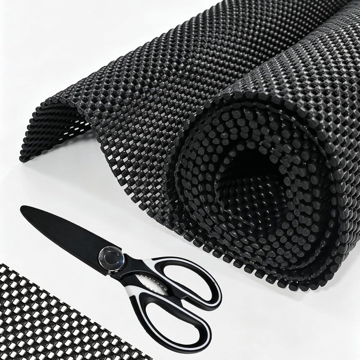 Antislipmat voor tapijt - Onderlegger vloer - Voorkomt verschuiven - Op maat te snijden - 100 x 150 cm - Zwart