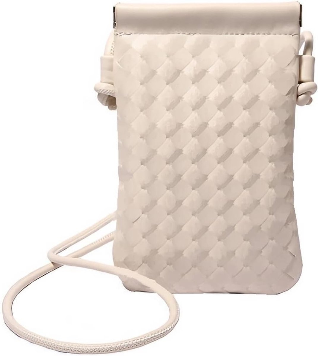 Dames schoudertas voor mobiele telefoon, stijlvolle crossbody tas met lange schouderriem, ideaal voor strand en dagelijks gebruik