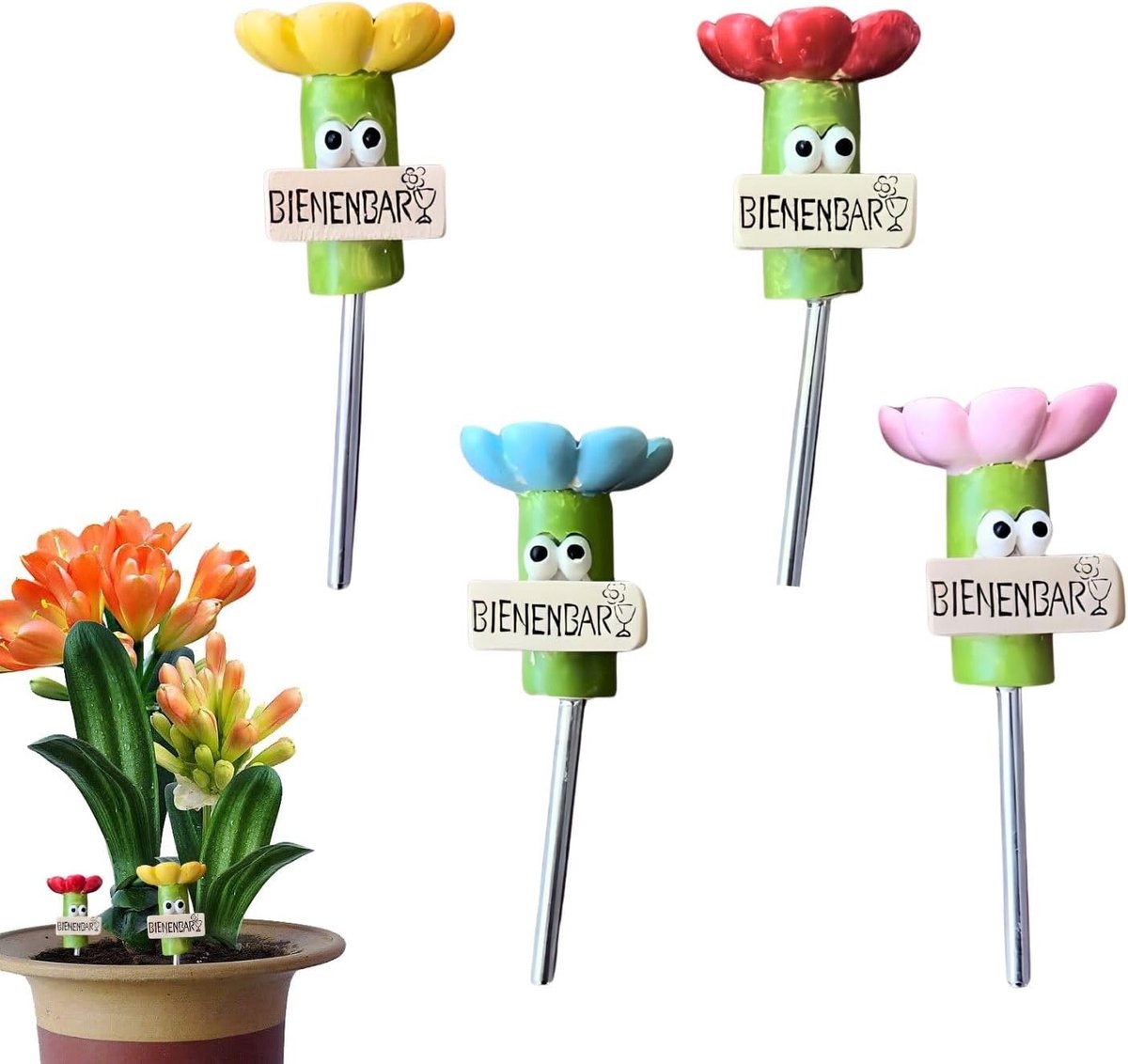 SnelShoppen - Pack van 4 Weerbestendige Bijen Drinkbakken - Insecten Drinkstations voor Tuin en Balkon - Ideaal voor Bijen, Hommels en Vlinders - UV-b