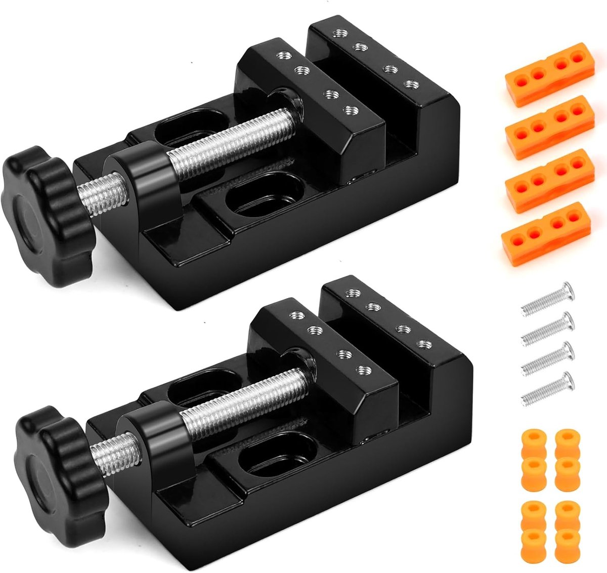 SnelShoppen - Mini Tafelklem 57 mm - Aluminium Klem voor Sieraden, Hobbymaterialen, Creatieve Projecten - Zwart - Lichtgewicht en Duurzaam