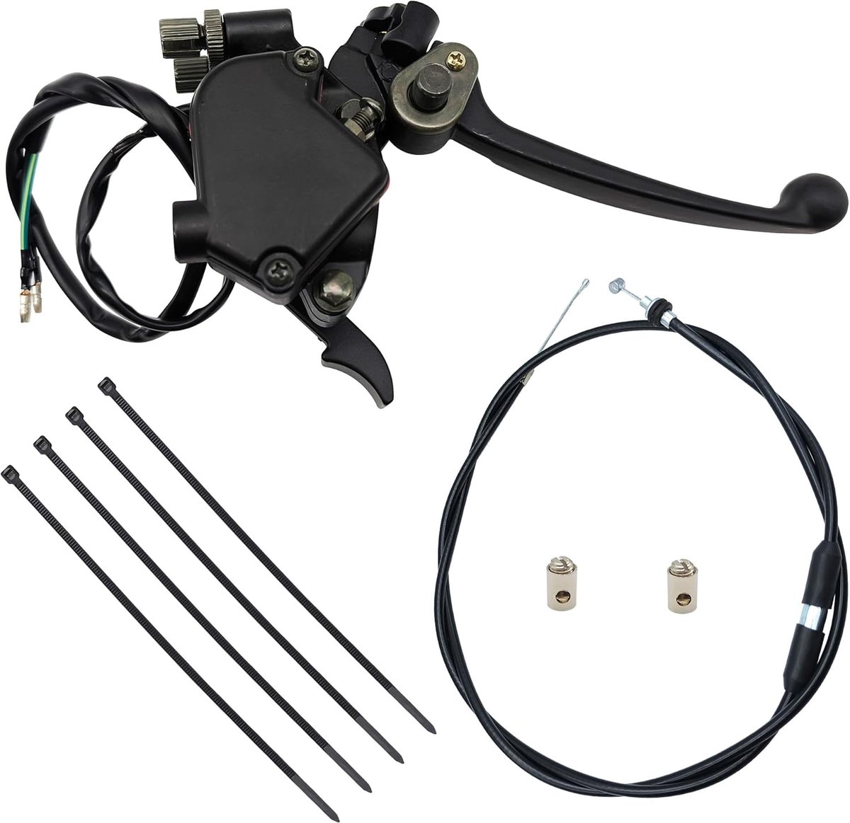 SnelShoppen - 7/8 inch 22mm Gast Handgreep met Dubbele Remhendel Groep voor 50cc 90cc 150cc 250cc ATV Quad Gokart