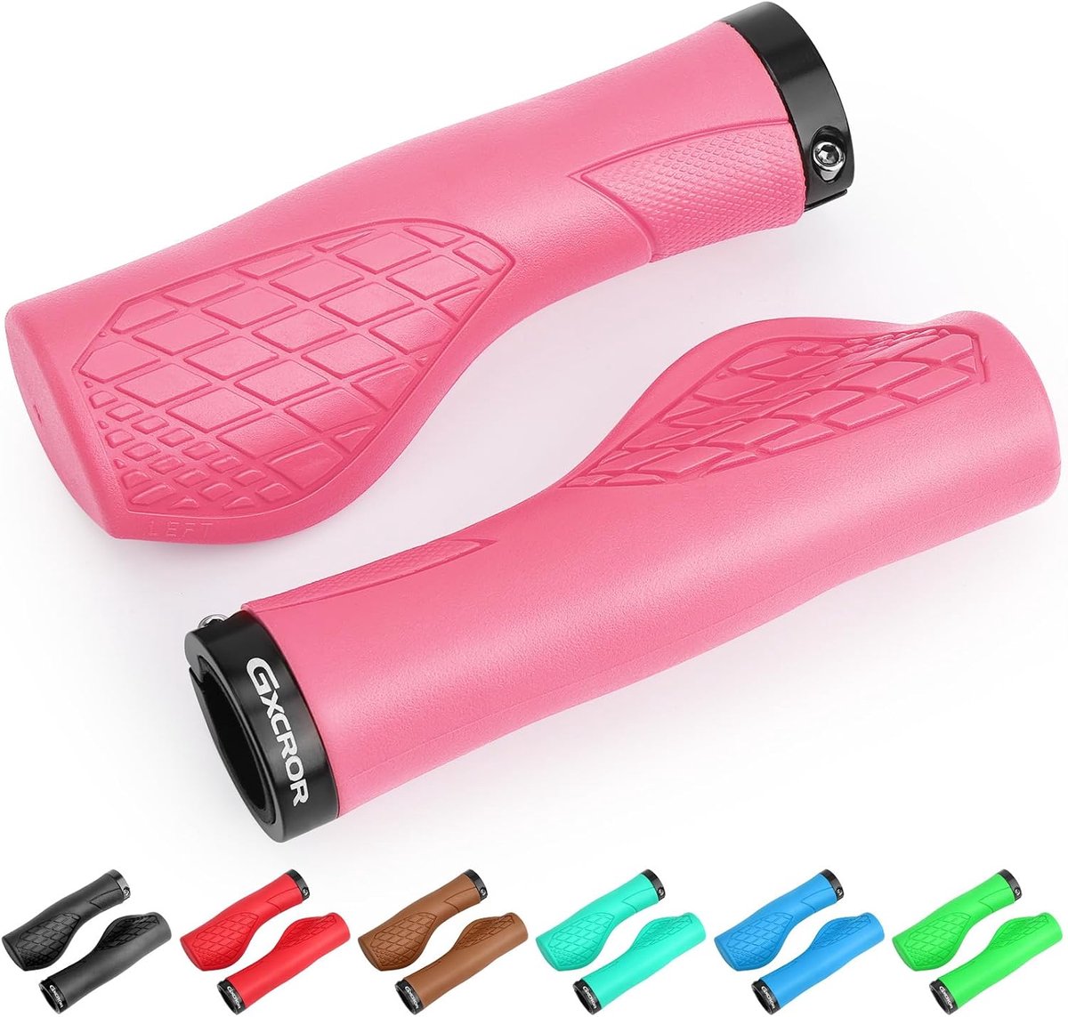 SnelShoppen - Ergonomische Fietshandgrepen voor Comfortabel Fietsen - Dual-Density Trillingsdemping - Gecontourde Rubber & Siliconen - Vermindert Druk