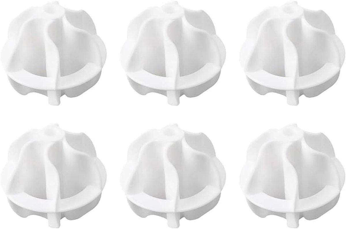SnelShoppen - Pack van 6 Wasballen voor Donsjassen, Herbruikbare Drogerballen, Wasballen voor Wasmachine, Duurzaam en Milieuvriendelijk, 17g per bal