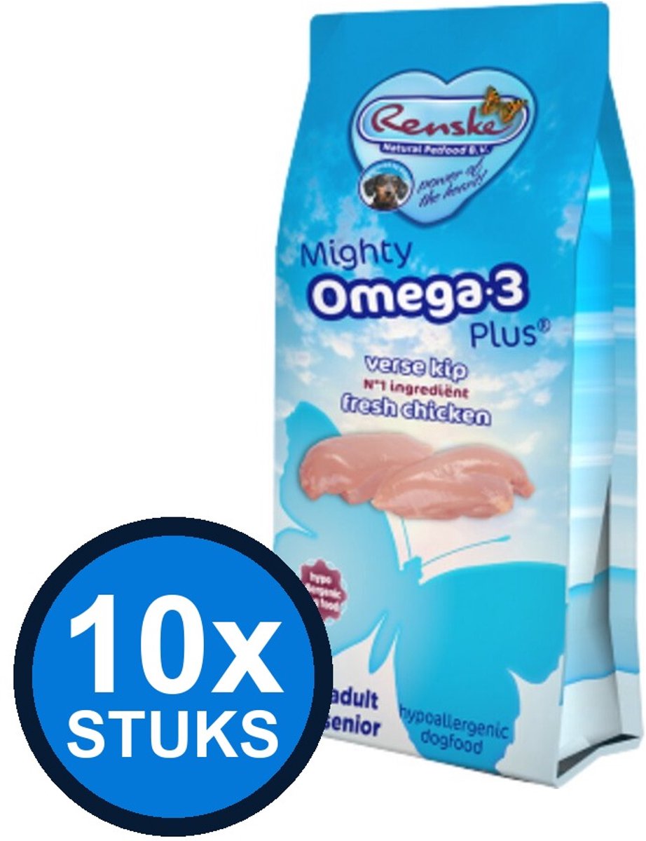 Renske Renske - Mighty Omega-3 Plus kip 600gr - Hondenvoer - 600 g
