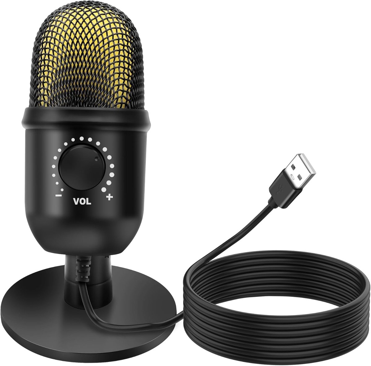 SnelShoppen - USB Microfoon - Computer Condensator Microfoon - Gaming, Streaming, Podcasting - Verstelbare Stand met 360 Graden Rotatie - Voor PC, PS4