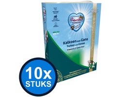 10x Renske - Vers hond adult graanvrij kalkoen&gans 395gr - Hondenvoer Natvoer - 395 g