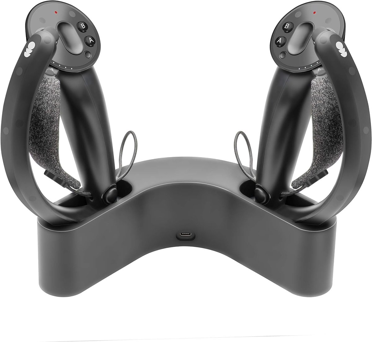 SnelShoppen - Magnetische Oplader en Organizer voor VR Controller - Ruimtebesparend, USB-C, Zwart - Perfect voor Valve Index