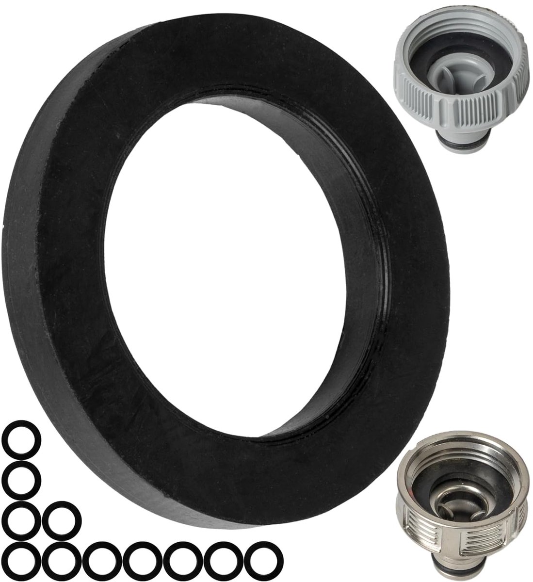 SnelShoppen - Vervangingsset Plat Seals, 12 Stuks, voor G 3/4" Tuinslang Systeem, Compatibel met 26.5 mm Kraanverbinder, Siliconen, Diameter 24 x 16 m