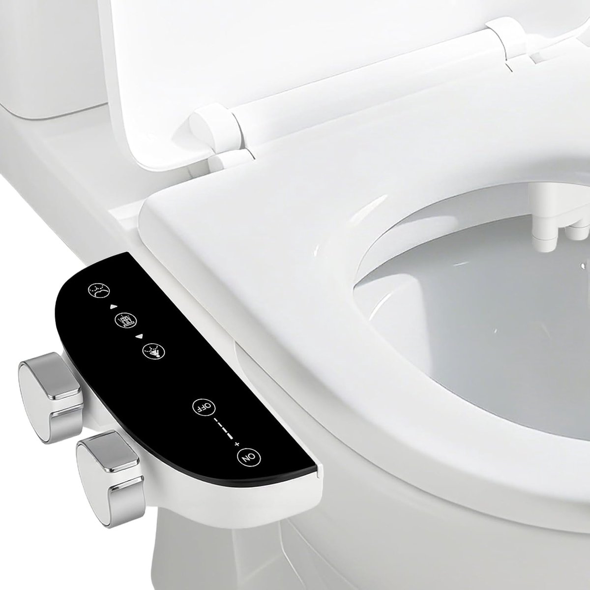 SnelShoppen - Bidet Toilet Attachment - Elektrische Bidet Zitting met Zelfreinigende Dubbele Nozzles - Warm/Koud Water - Gescheiden Achter- en Vrouwel