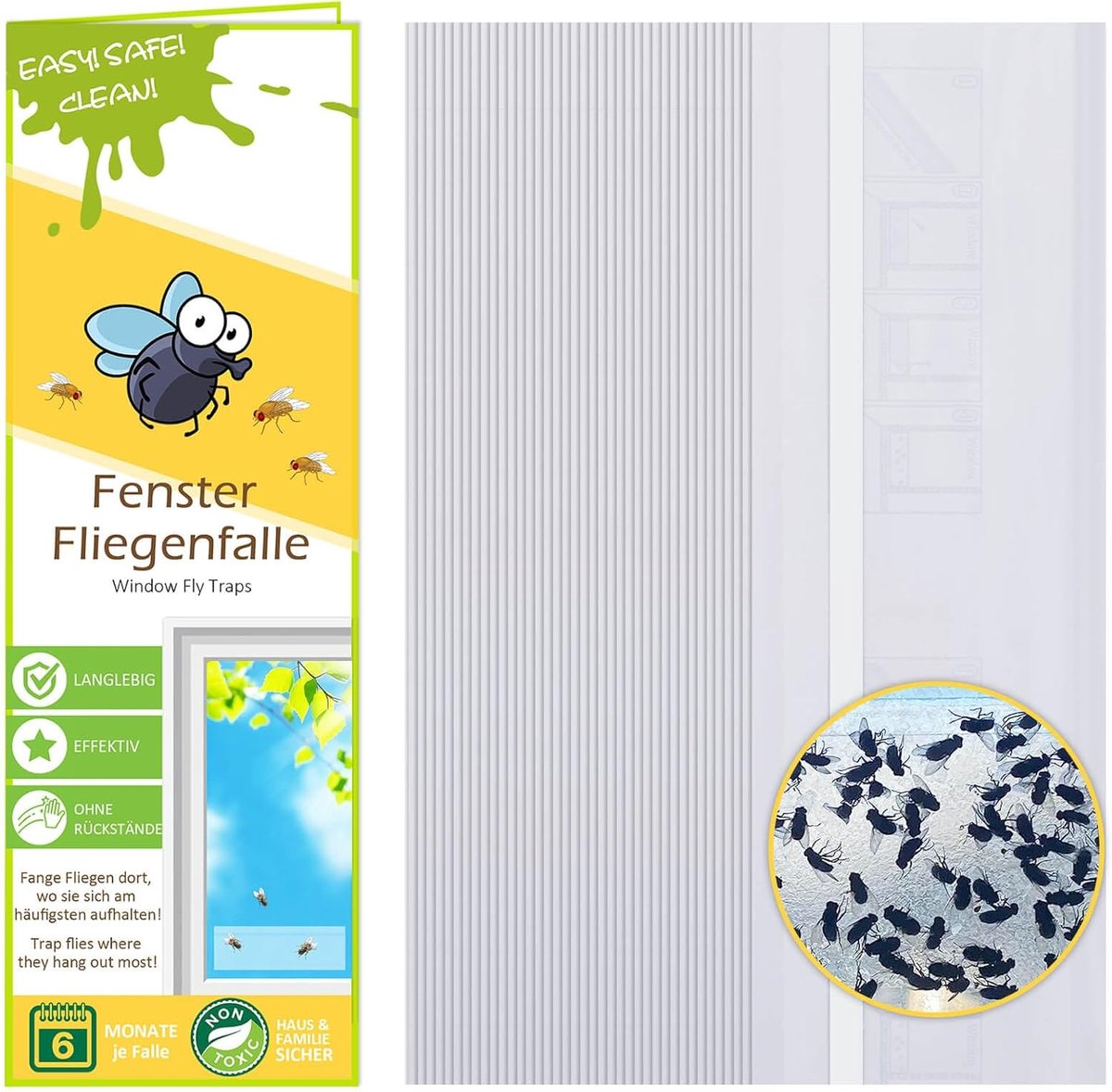 SnelShoppen - Effectieve Vliegenvanger - 40 Stuks Transparante Vliegval - Toxinevrije Vallen voor Fruitvliegen, Huismuggen en Blowflies - Ideaal voor