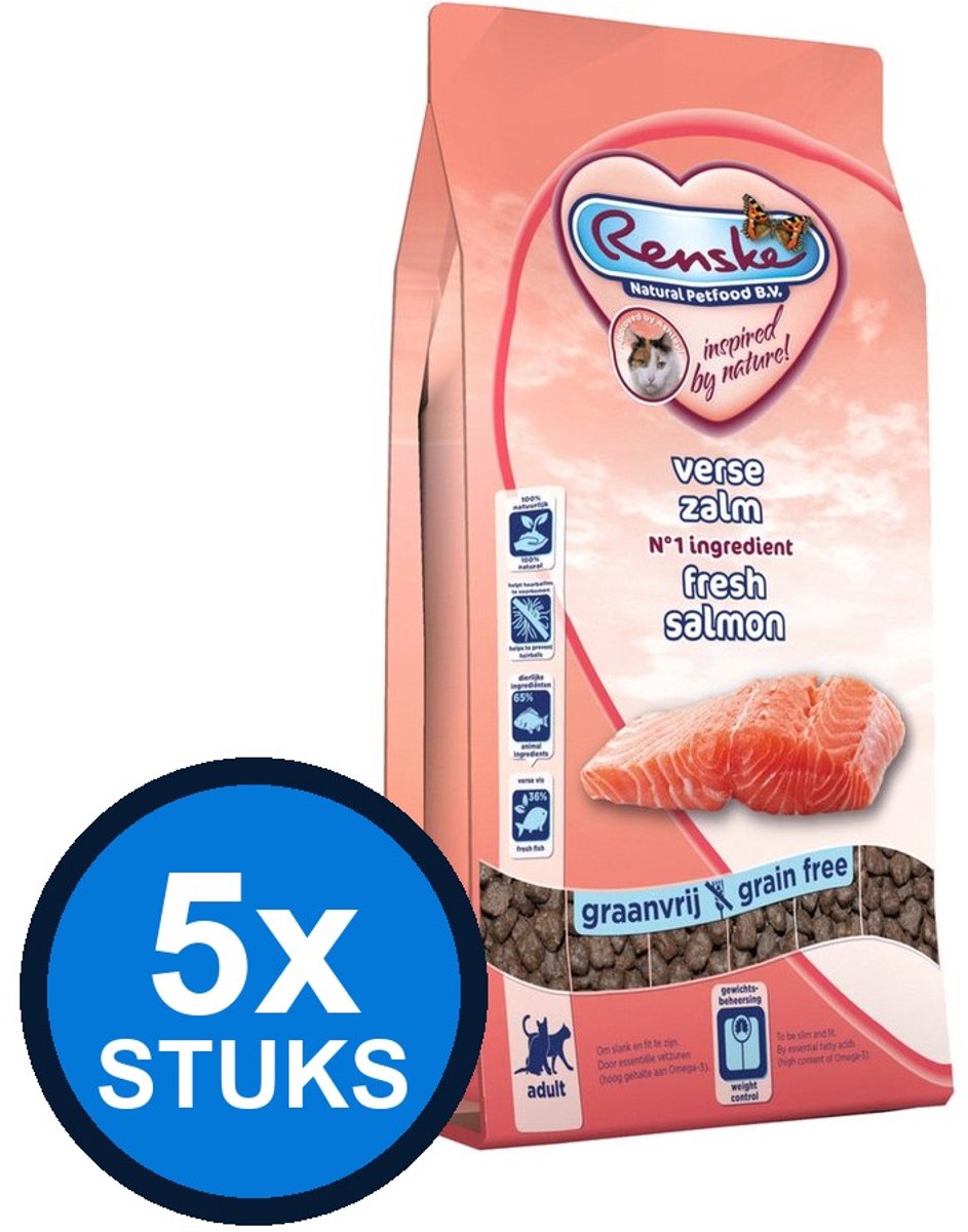 Renske Renske - Super Premium droog kat adult zalm 1,5kg - Kattenvoer - 1.5 kg